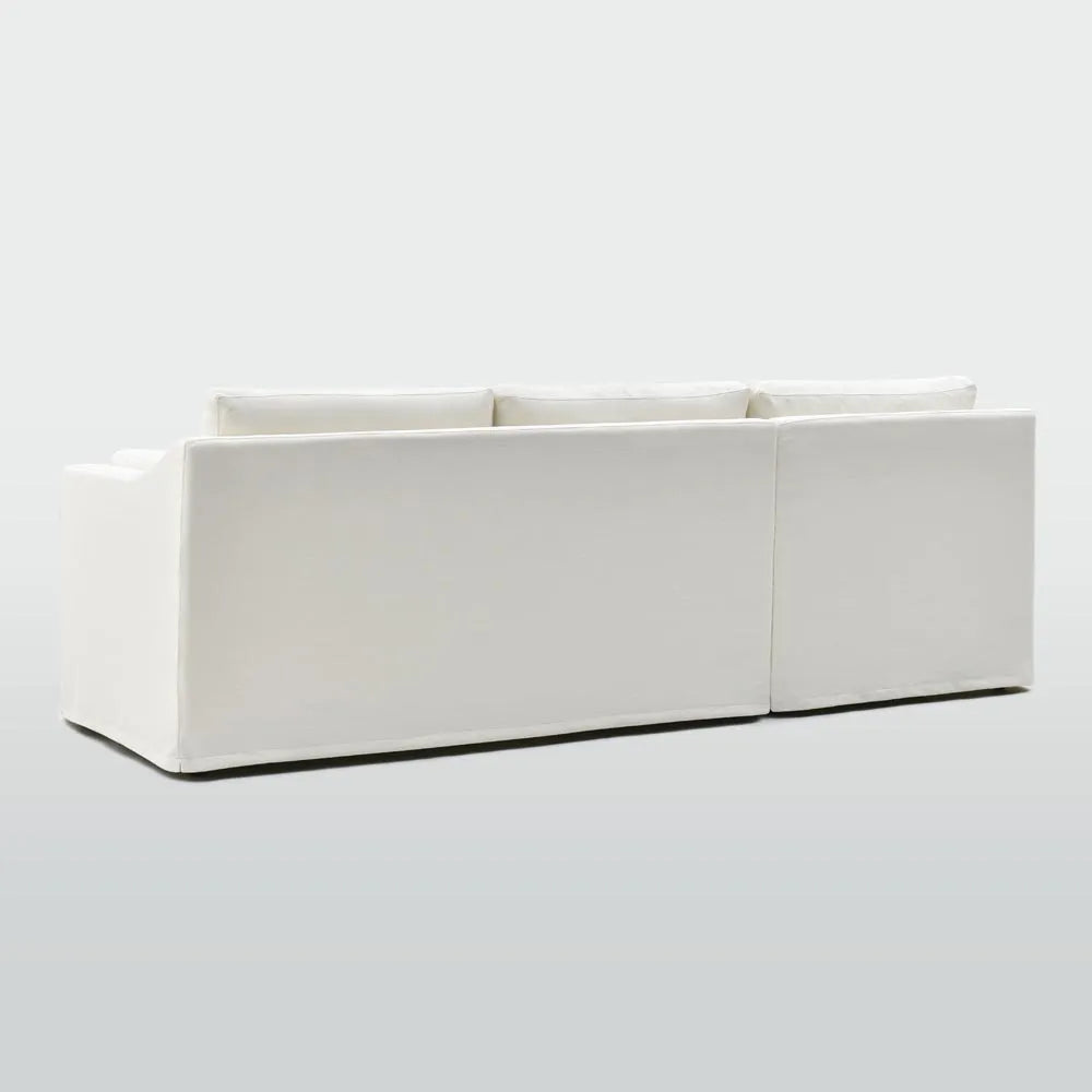 Broadbeach 3 Seat Loose Cover Sofa with Chaise - Ivory