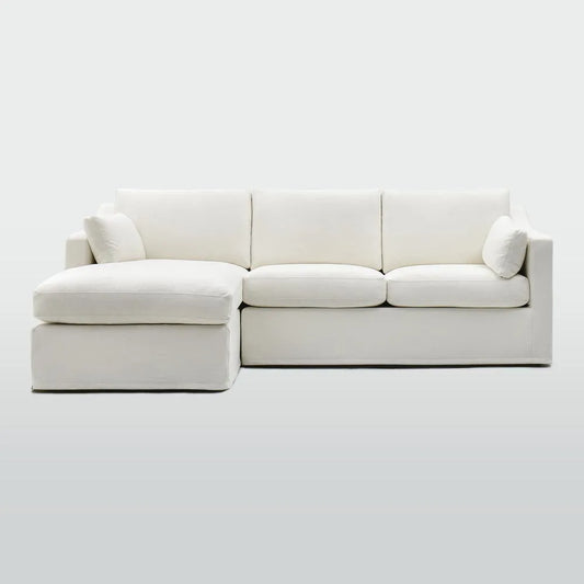 Broadbeach 3 Seat Loose Cover Sofa with Chaise - Ivory