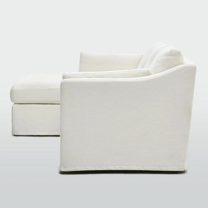 Broadbeach 3 Seat Loose Cover Sofa with Chaise - Ivory