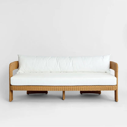 Outdoor Wicker 3 Seat Sofa - Natural