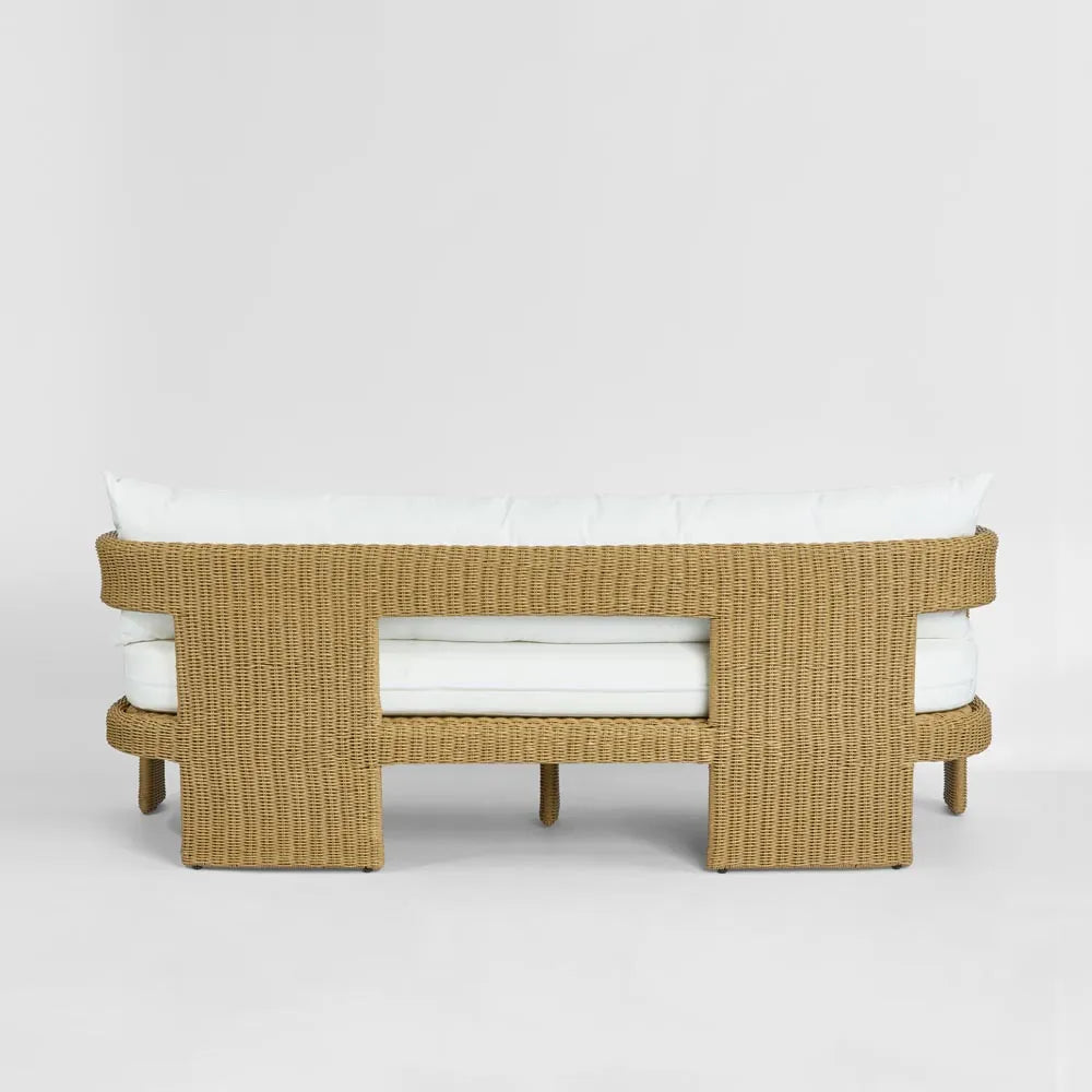 Outdoor Wicker 3 Seat Sofa - Natural