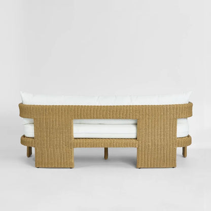 Outdoor Wicker 3 Seat Sofa - Natural