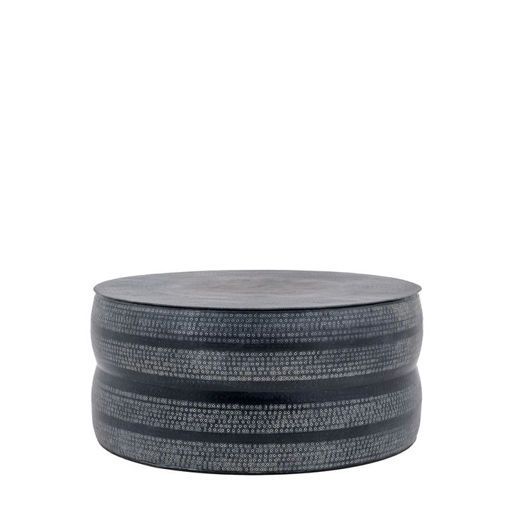 Omari Black Metal Round Coffee Table