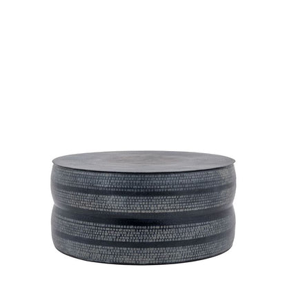 Omari Black Metal Round Coffee Table