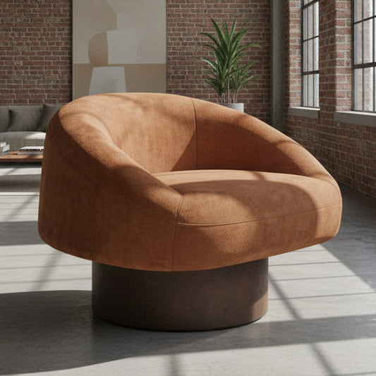 Finn Swivel Armchair Sienna Brown