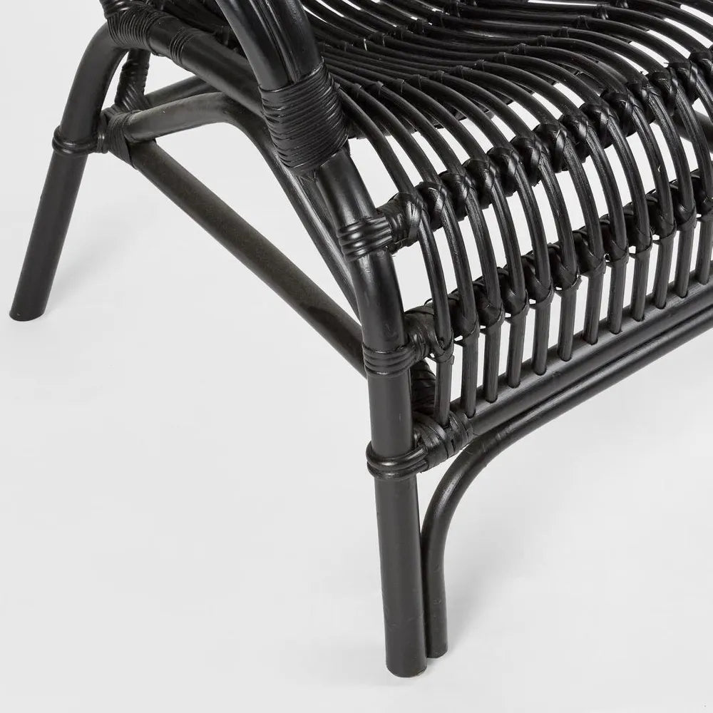 Seville Rattan Armchair Black