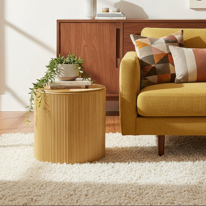 Furler Round Bamboo Side Table