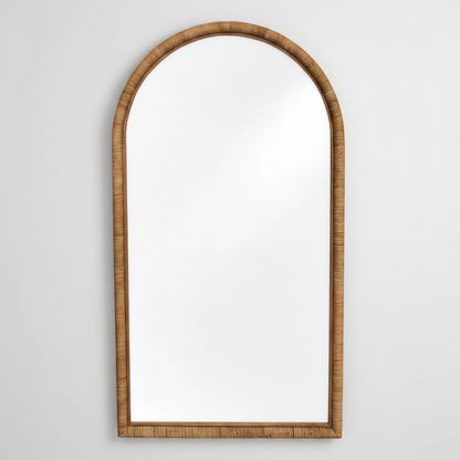 Arch Large Cane Wall Mirror 1600 X 900 Natural