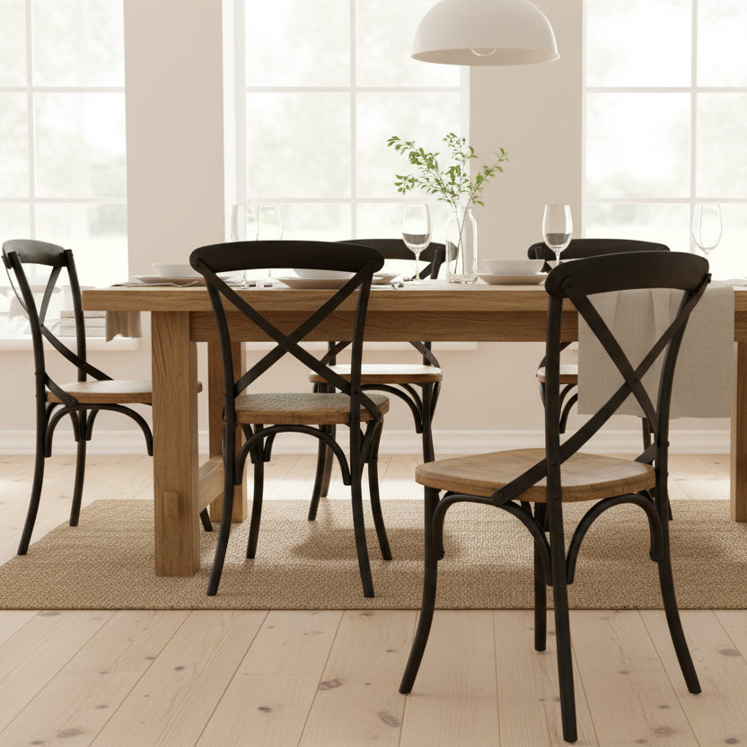 Foundry Mango Wood + Metal Dining Chair