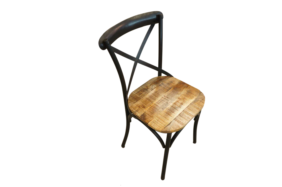 Foundry Mango Wood + Metal Dining Chair
