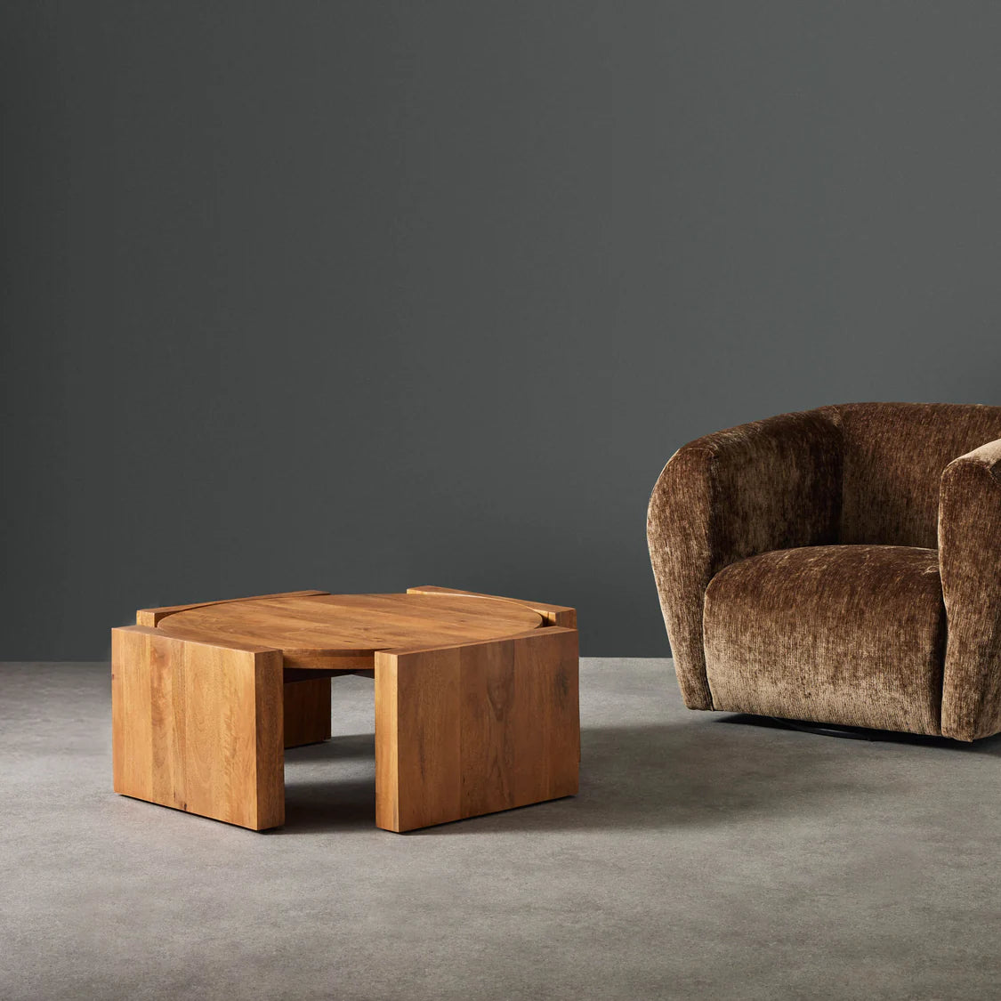 Reid Swivel Armchair Espresso by GD
