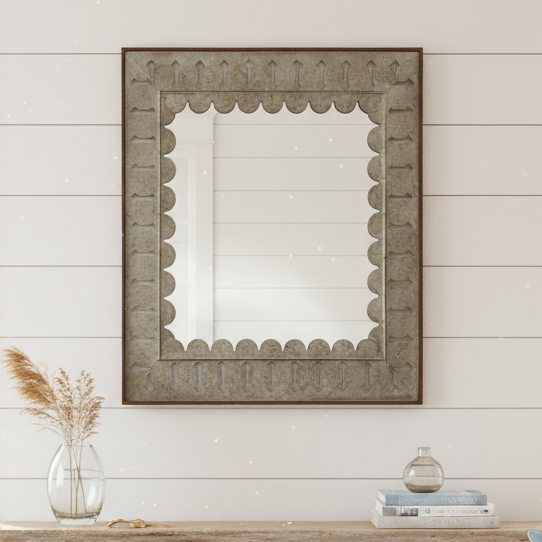 Noble Large Rustic Iron Mirror