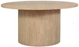 Malmo 900 round Coffee Table in Heavea Hardwood