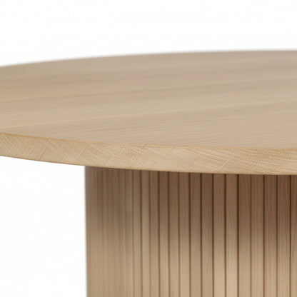 Malmo 900 round Coffee Table in Heavea Hardwood