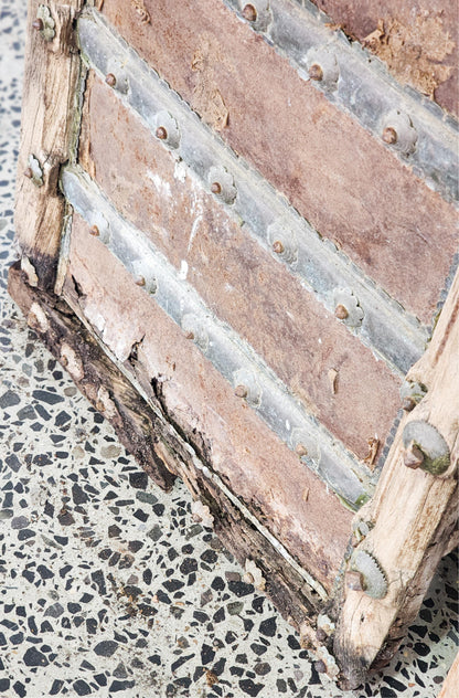 Rustic pair of Indian metal bound doors