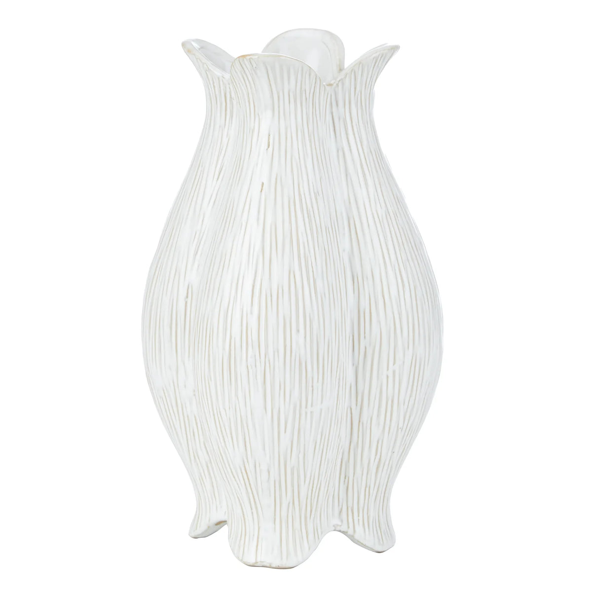 Society Home Aurora Flower Shape Vase Large White
