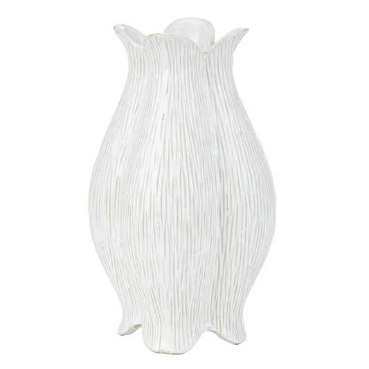 Society Home Aurora Flower Shape Vase Large White