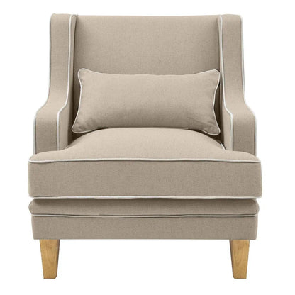 Kiama Armchair Natural W/White Piping