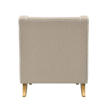 Kiama Armchair Natural W/White Piping