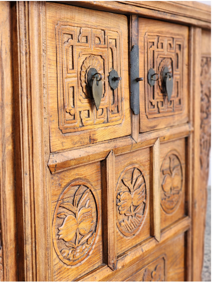 Antique Chinese Cabinet with Carved detail