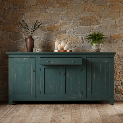 Lyon Weathered Teal Elmwood Sideboard