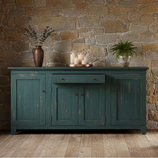 Lyon Weathered Teal Elmwood Sideboard