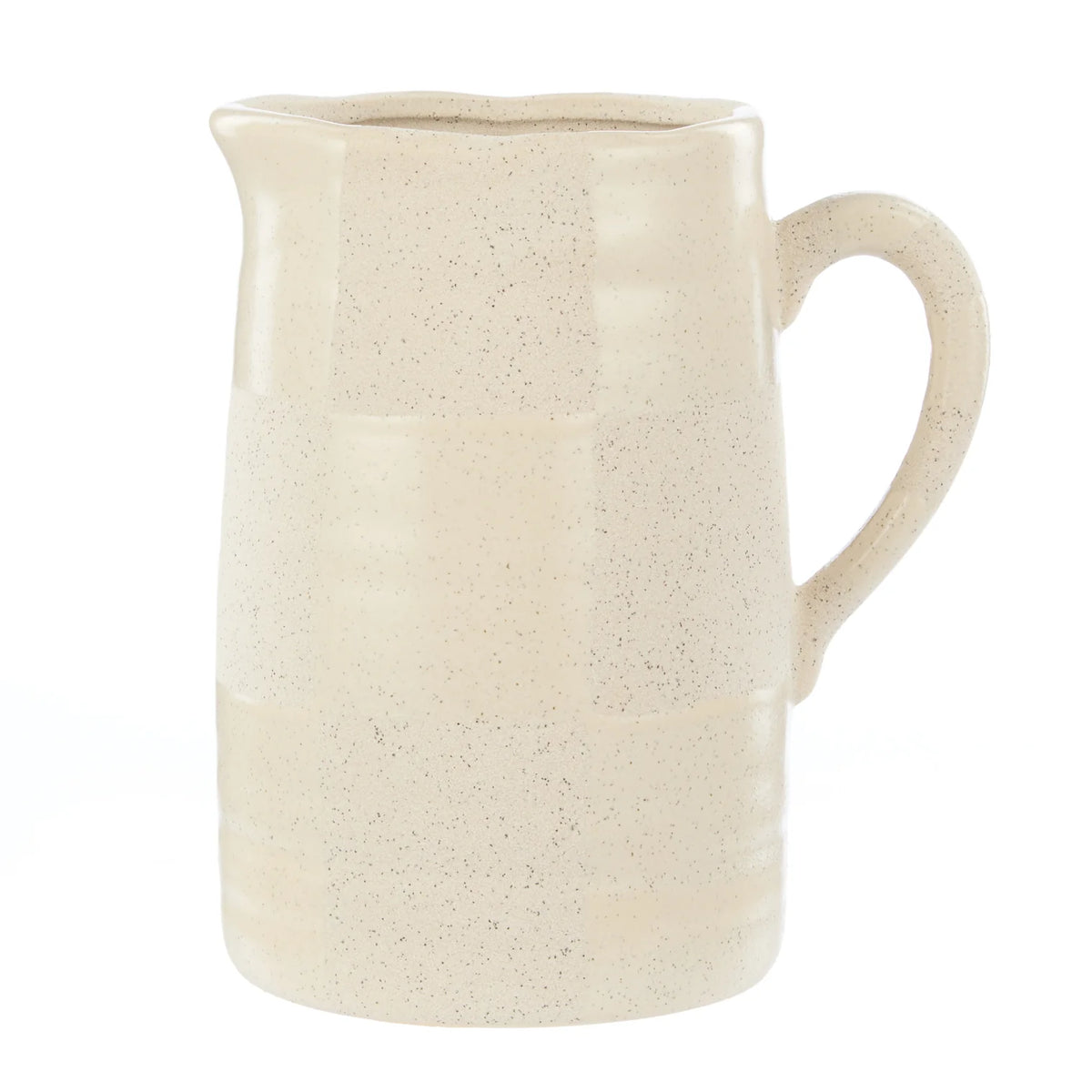 Pierre Check Vase Taupe & White