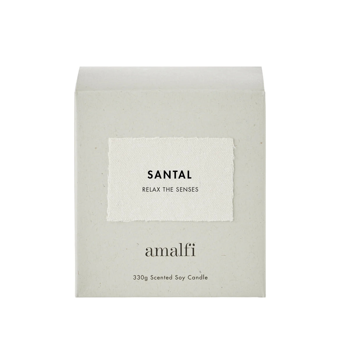 Santal Scented Soy Wax Candle 330g White