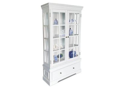 Westport White 2 door Display Cabinet