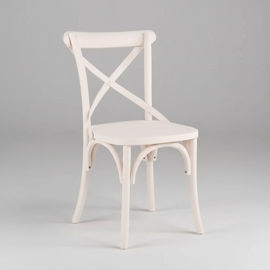 Cross Back Dining Chair - Nude