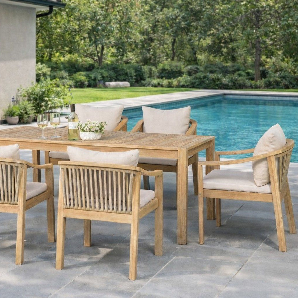 Miami Hardwood 7 Piece Dining Set