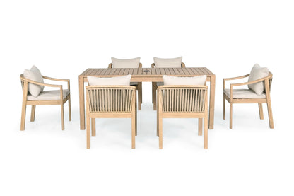 Miami Hardwood 7 Piece Dining Set