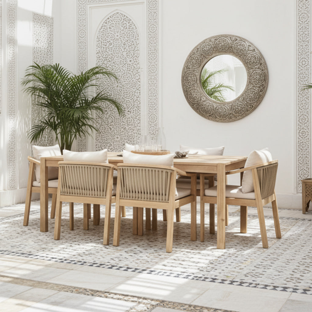 Miami Hardwood 7 Piece Dining Set