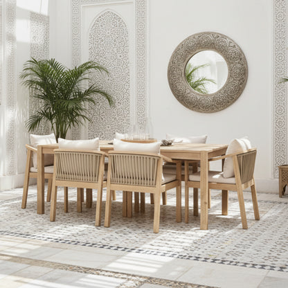 Miami Hardwood 7 Piece Dining Set