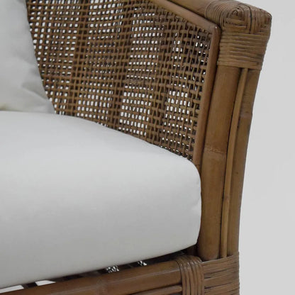 Morocco Armchair Rattan Cream Cushions