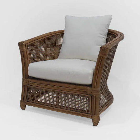 Morocco Armchair Rattan Cream Cushions
