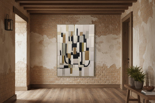 Mosaic Textured Canvas Large Wall Art 100x140cm