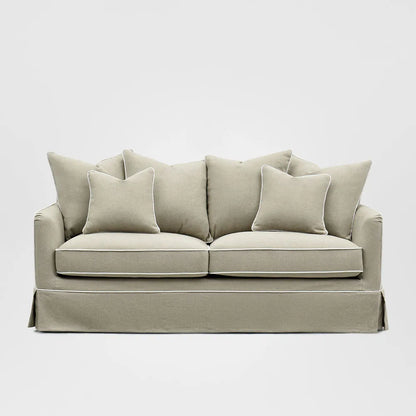 Mosman 2.5 Seat Sofa with Removable Covers - Natural White Piping