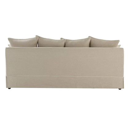 Mosman 3 Seat Sofa with Removable Covers - Natural White Piping