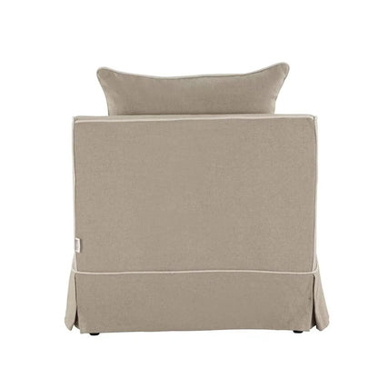 Mosman Armchair Natural with White Piping