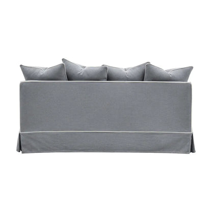 Mosman 2.5 Seat Sofa Bed Grey W/White Piping