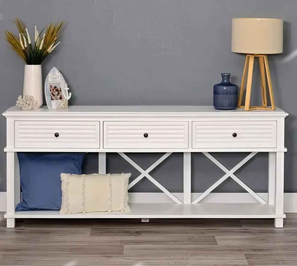 Palm Beach White 1900 long Hall Table