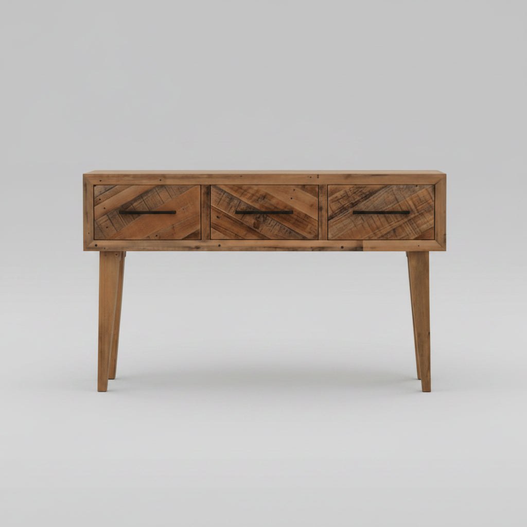Nordica 3 drw Hall/Sofa Table - Recycled Pine