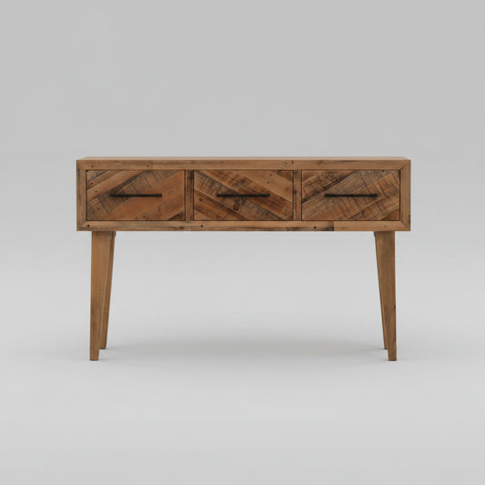 Nordica 3 drw Hall/Sofa Table - Recycled Pine