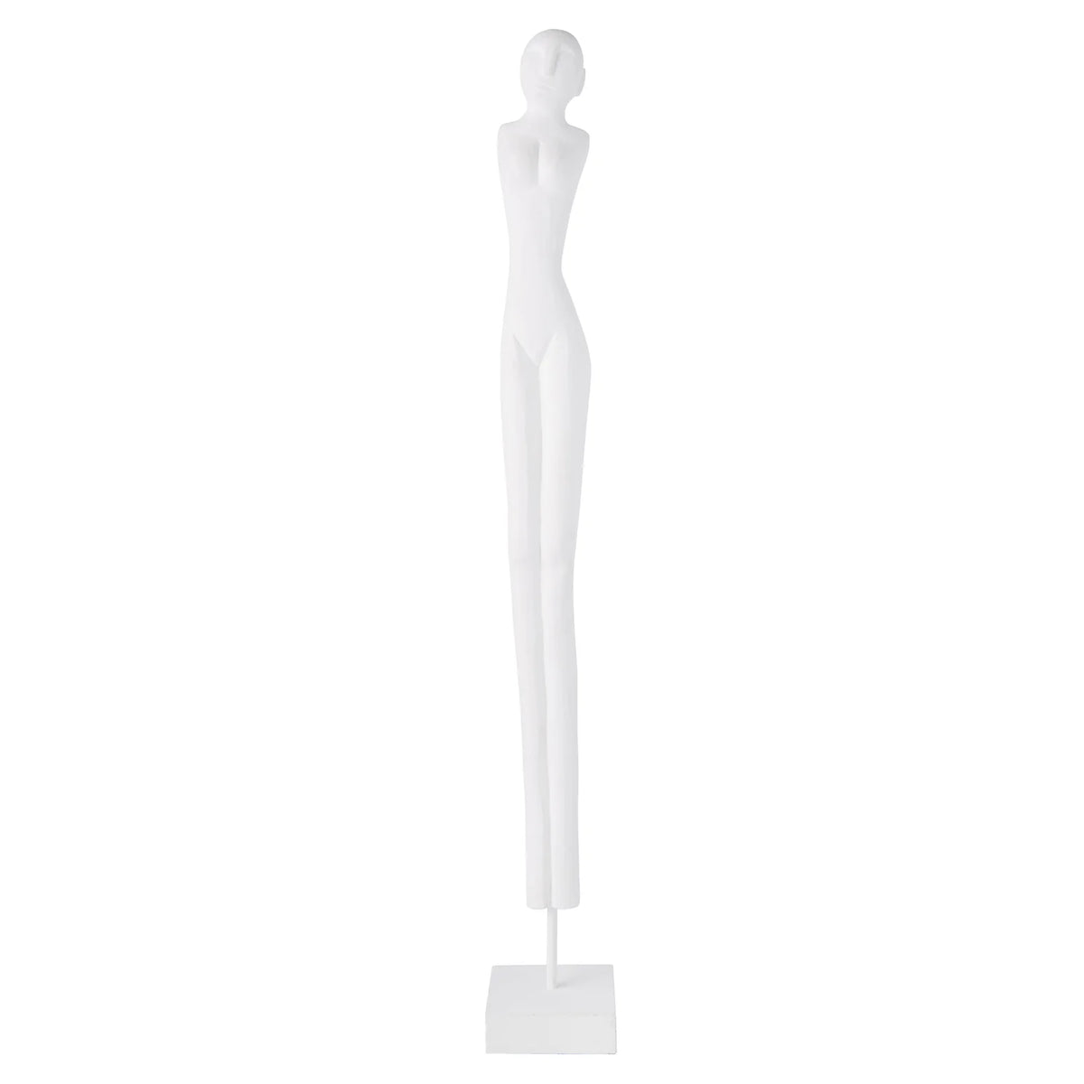 Amalfi White Figurative Sculpture 10x10x80cm