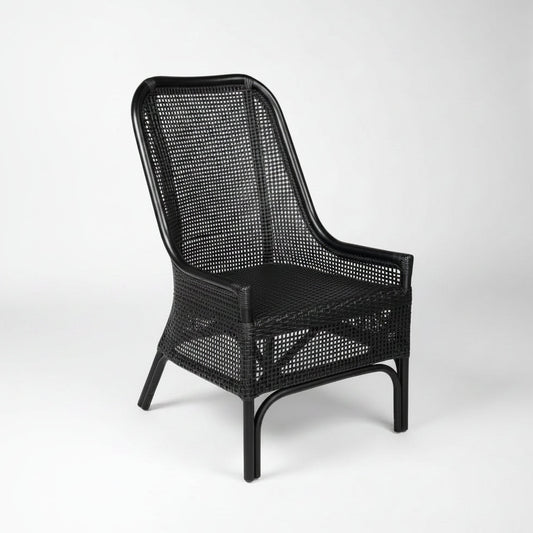 Cairo Rattan Dining Chair - Black