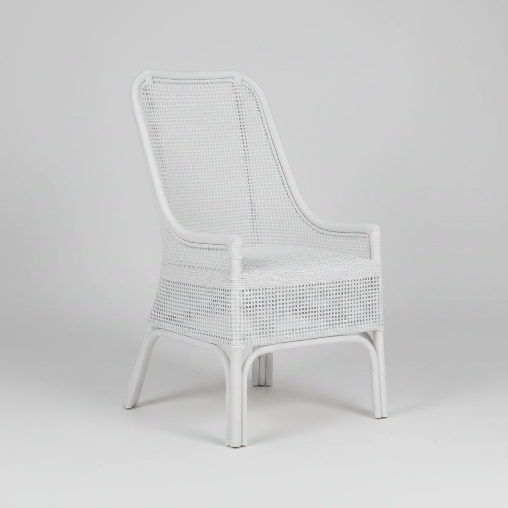 Cairo Rattan Dining Chair - White