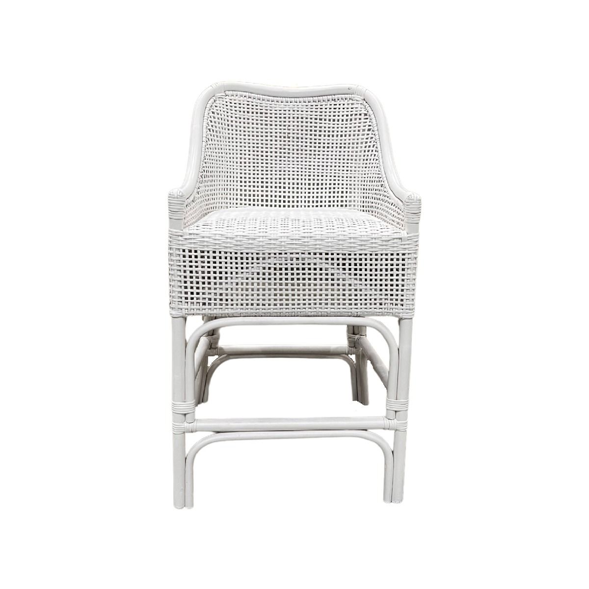 Cairo Rattan Stool - Sold White
