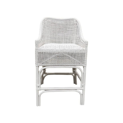 Cairo Rattan Stool - Sold White