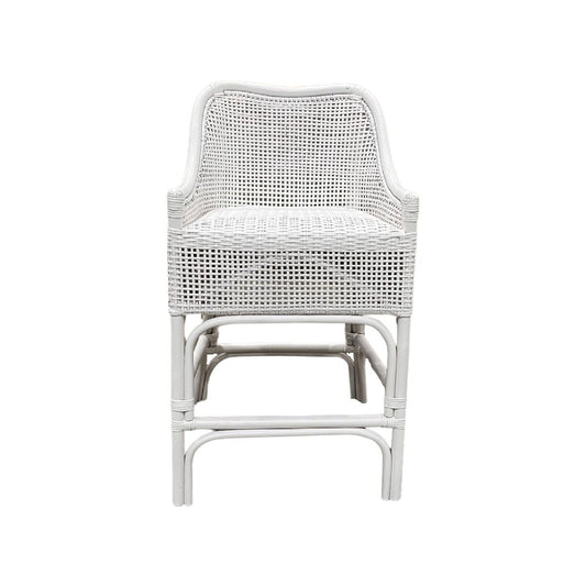 Cairo Rattan Stool - Sold White